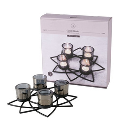 Suport metalic pentru lumânări ELENYI, înălțime 8 cm