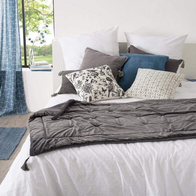 Cuvertura de pat din velur, 80 x 180 cm