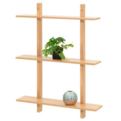 Raft de pin cu trei rafturi, 80 x 60 x 15 cm 