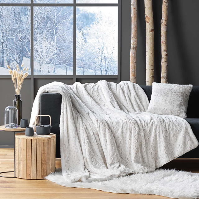 Cuvertura de pat din blana artificiala ALASKA, 180 x 220 cm