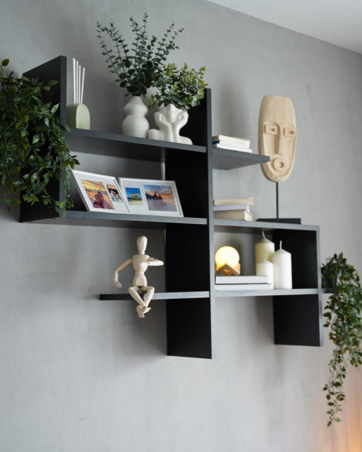 Mască din lemn SAFARI, motiv etnic, maro natural, înălțime 46,5 cm