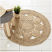 Covor decorativ din iută rotund, Ø 80 cm