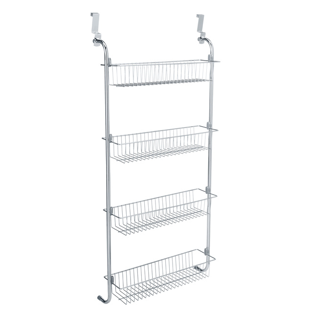 Raft cu cosuri pentru montare pe usa, din otel cromat