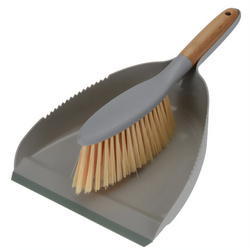 Mătură și recipient de praf din bambus