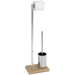 Suport perie WC si hârtie igienica Marla, 74x22x15 cm, Wenko