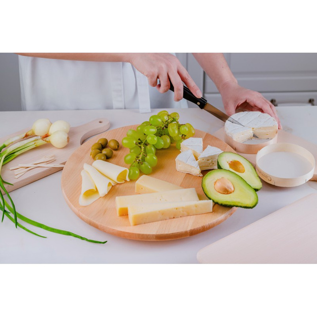 Tavă rotativă pentru servire, lemn de fag, Ø 30 cm