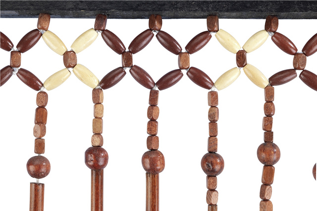 Perdea pentru ușă cu margele din lemn, 90 x 200 cm