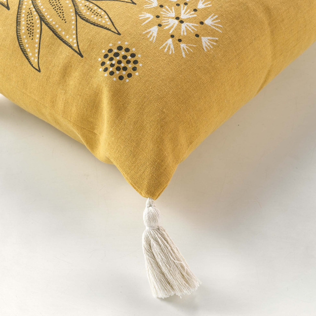 Perna decorativa SUZANNE, cu ciucuri, bumbac reciclat, 30 x 50 cm