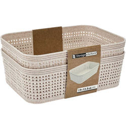Coșuri de organizare din plastic, 19 x 13,5 x 6 cm, 2 buc.