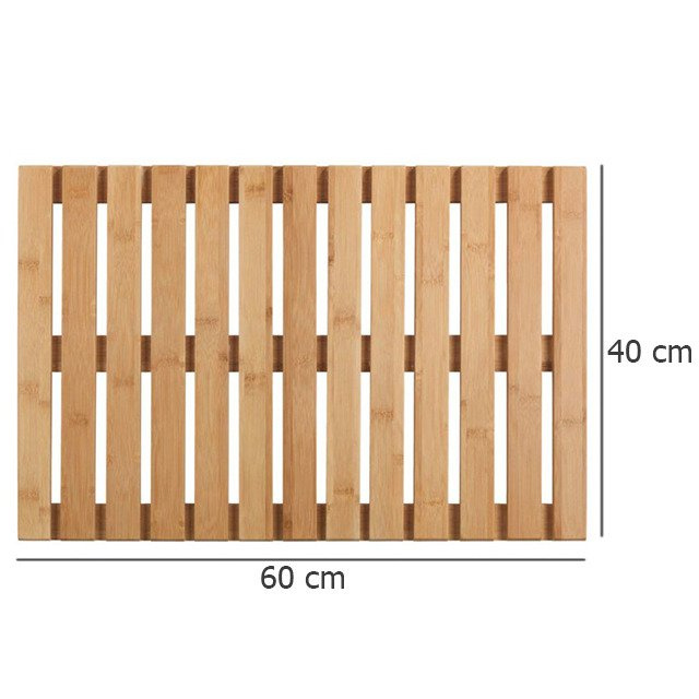 Covoras pentru baie, lemn de bambus, 40 x 60 cm, WENKO