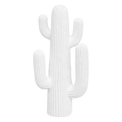 Ornament cactus exterior Rodrigo 38 cm înălțime alb