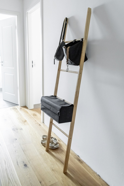 Suport pentru prosoape, 2 compartimente, bambus, Ecori, WENKO