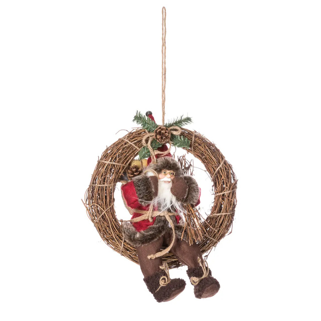 Coronita de Craciun cu Mos Craciun, Ø 30 cm