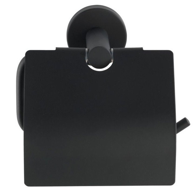 Suport hârtie igienică BOSIO,Negru, 15x13,5x7 cm, WENKO