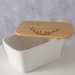 Unt din ceramică ASPEN cu capac din bambus, 16 x 10 cm