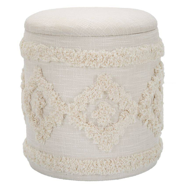 Taburet cu spatiu depozitare, rotund, 35 cm