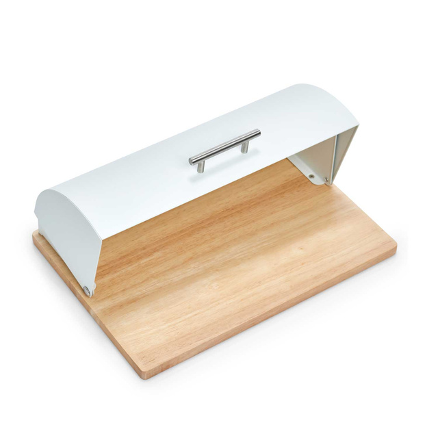 Cutie de pâine metalică pe bază de lemn, ZELLER, argintie