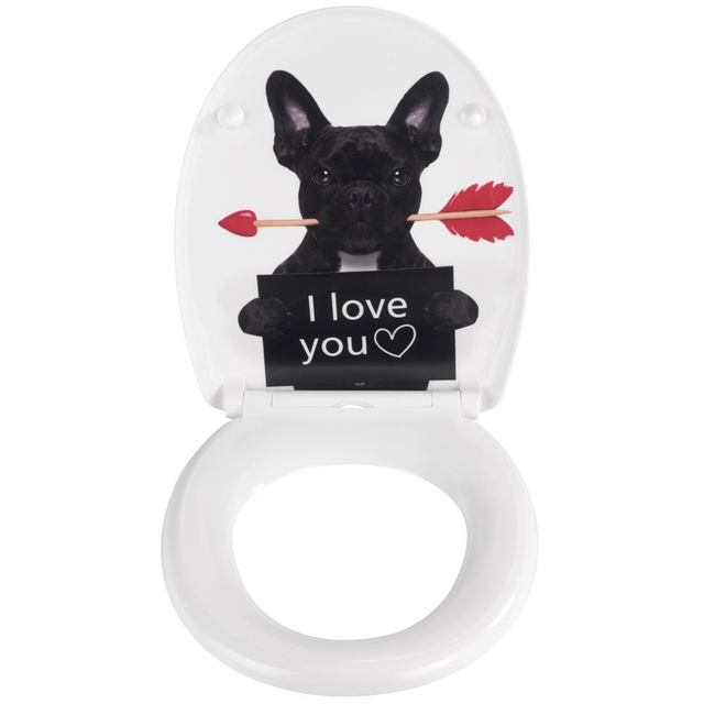Capacul de toaletă GUILTY DOG - Duroplast, cu închidere lentă, WENKO