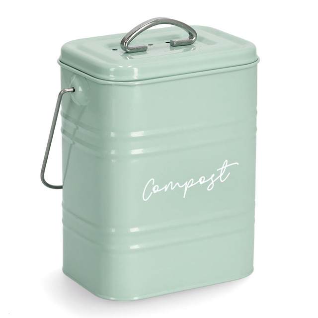 Recipient mic de compostare pentru bucatarie, din metal