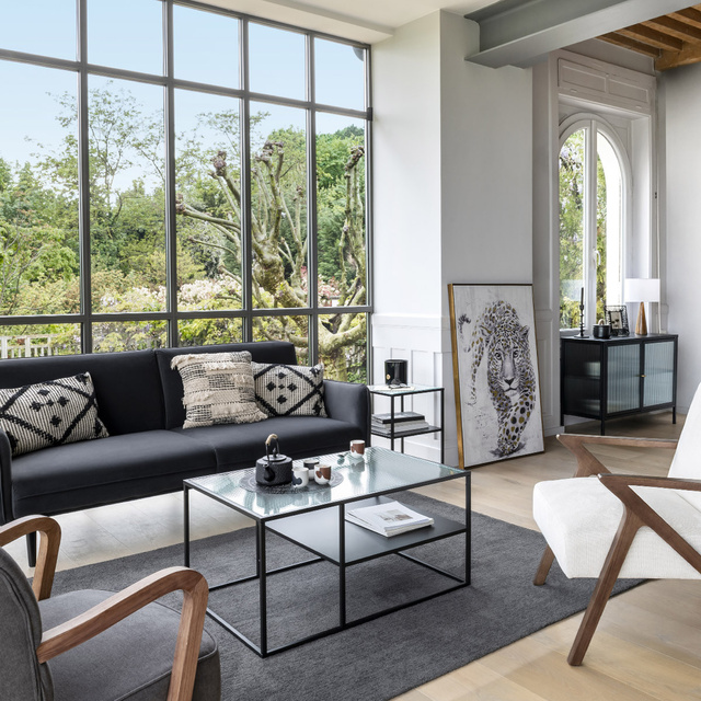 Perna decorativa cu ciucuri, bumbac, 45 x 45 cm