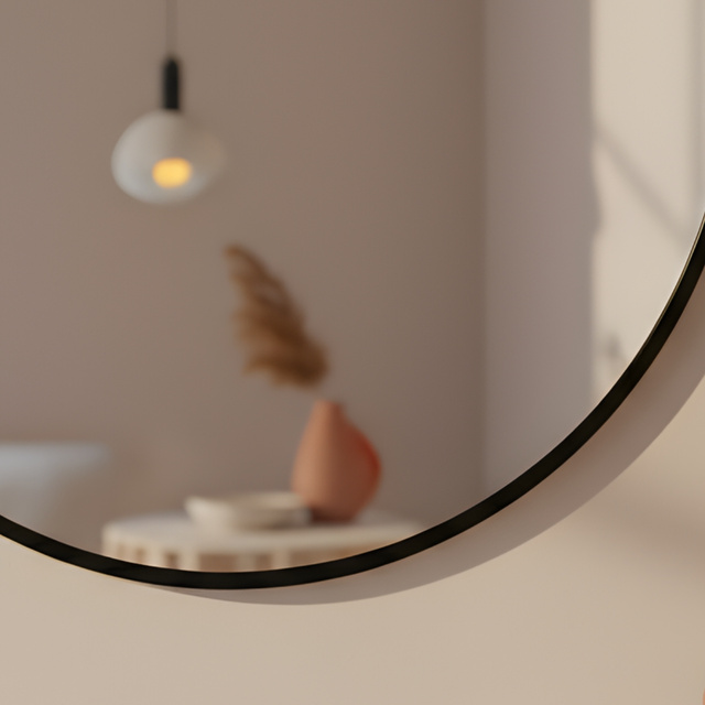 Oglindă de perete rotundă LØOP, Ø 60 cm