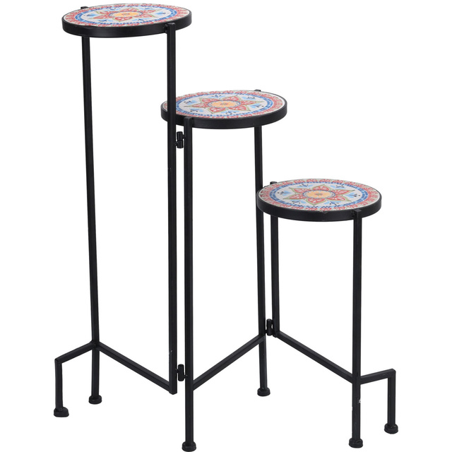 Suport de flori în picioare MOZAIKA, 3 niveluri, 68 cm