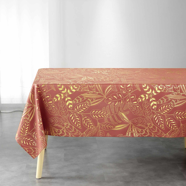 Fata de masa dreptunghiulara, cu print metalic, BELFLOR, 150 x 300 cm