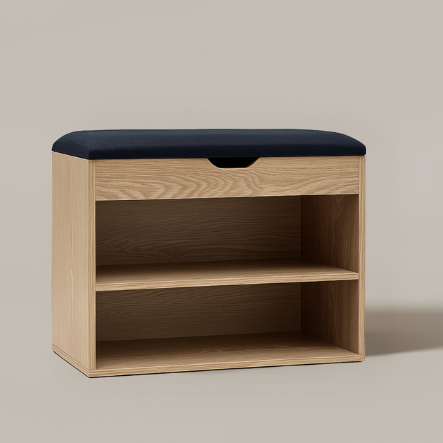 Dulap pentru pantofi cu loc de șezut LEVA, 60 x 30 x 47 cm
