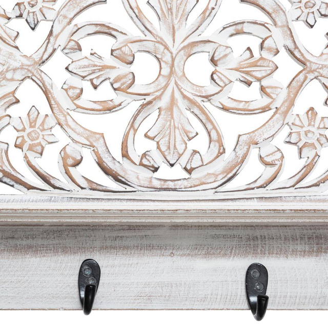 Umeraș pentru hol cu poliță, 4 cârlige, 61 x 30 cm