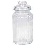 Borcan cu nervuri cu capac etanș, 1000 ml