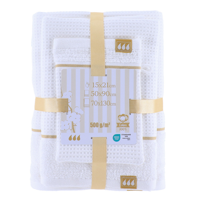 Set de prosoape RUSTI, 100% bumbac, 3 bucăți