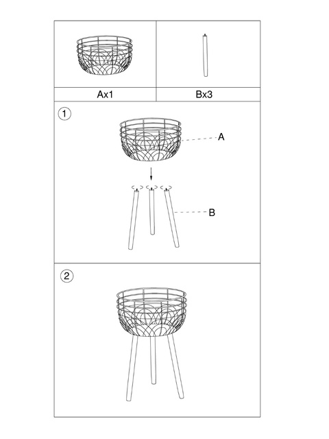 Suporturi de flori sub formă de coșuri, 3 buc