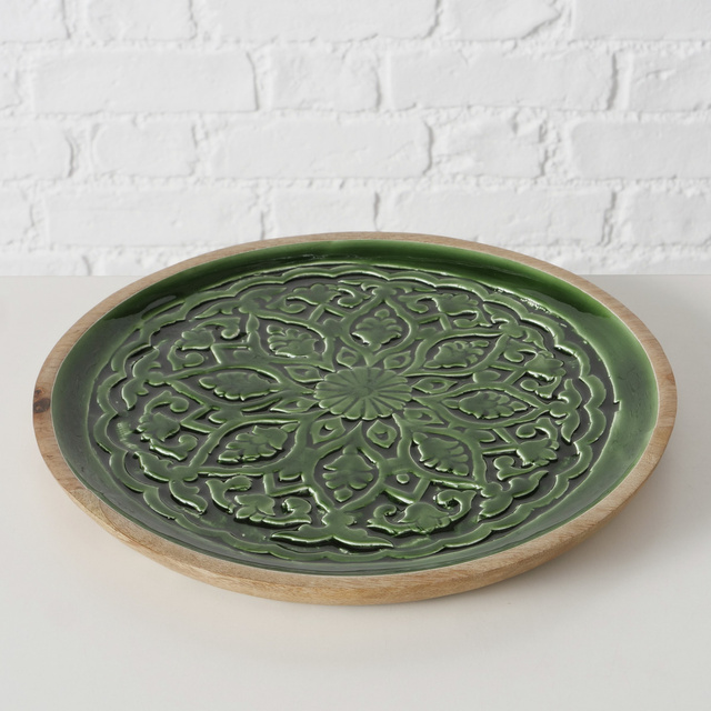 Farfurie decorativa cu model GRELO canelat, Ø 30 cm