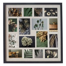 Rama pentru 16 fotografii TONY, neagră, 63 x 63 cm