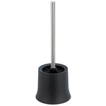 Recipient pentru perie + perie WC, WENKO, negru