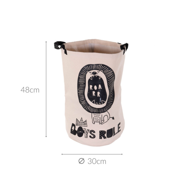 Geanta pentru jucarii sau rufe Safari, panza, Ø 30 cm