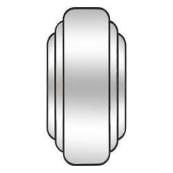 Oglindă suspendată mare art deco BENEDITA, cadru metalic, 50,5 x 100,3 cm