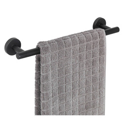 Suport pentru prosoape BOSIO, otel inoxidabil, negru, WENKO