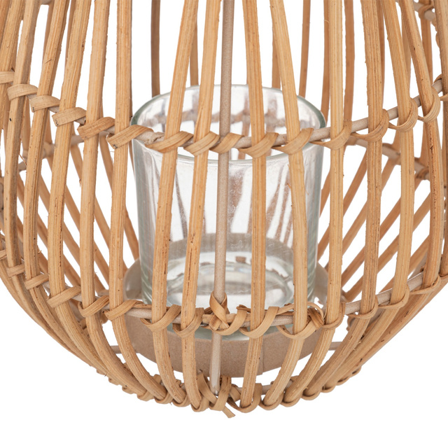Felinar pentru balcon, rattan, inaltime 22 cm