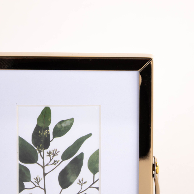 Rama metalică pentru trei fotografii, passe-partout, 22 x 12 x 1 cm