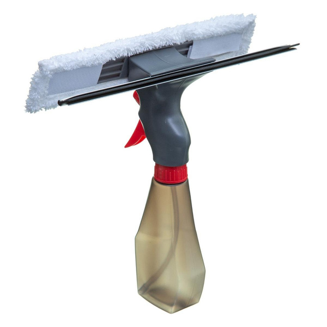 Kit de curățare geamuri: spray + racletă cu o cârpă, set