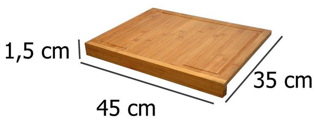 Placă de tăiat din bambus, 2 în 1