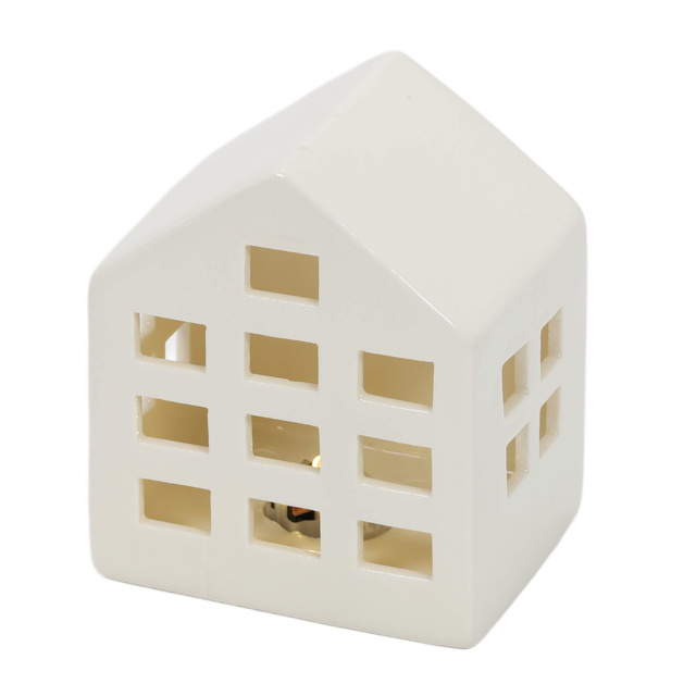 Căsuțe LED ceramice SCANDI, 3 decorațiuni luminoase