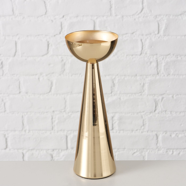 Set 2 sfeșnice din metal Luena, auriu