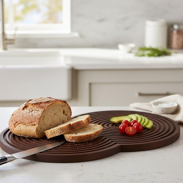 Tăviță de tăiat din lemn de mango 49 x 33 cm, model 1