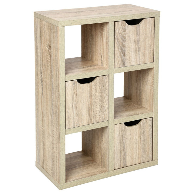Bibliotecă pentru living cu 6 compartimente, 30x60x95 cm