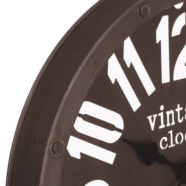 Ceas de perete VINTAGE, Negru, Ø 45 cm, Atmosphera