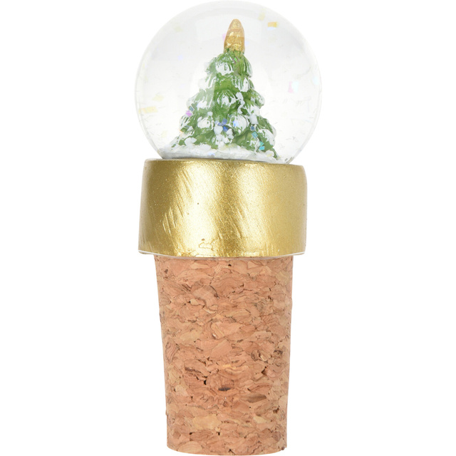 Dop sticlă de Crăciun cu un glob de zăpadă decorativ