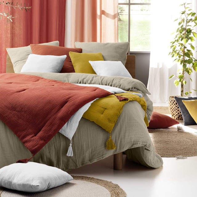 Set lenjerie de pat muselina ANGELIA, 240 x 220 cm