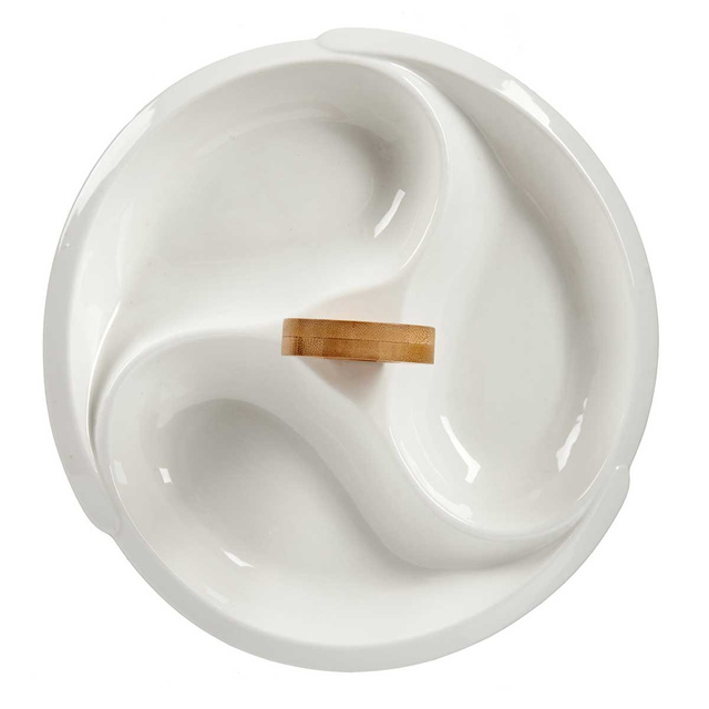 Farfurie pentru aperitive cu maner de transport